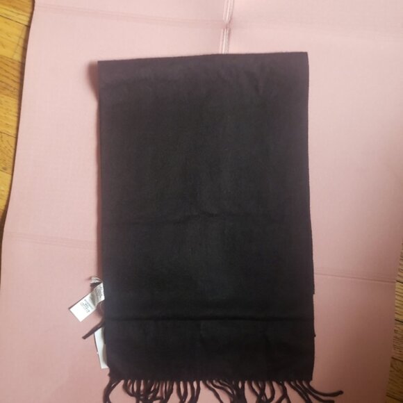 Coach Black Cashmere Winter Scarf Unisex NWT - Picture 3 of 6